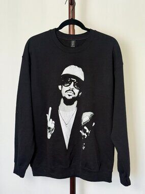 Bad Bunny Super Bowl Graphic Sweatshirt Black | Size L